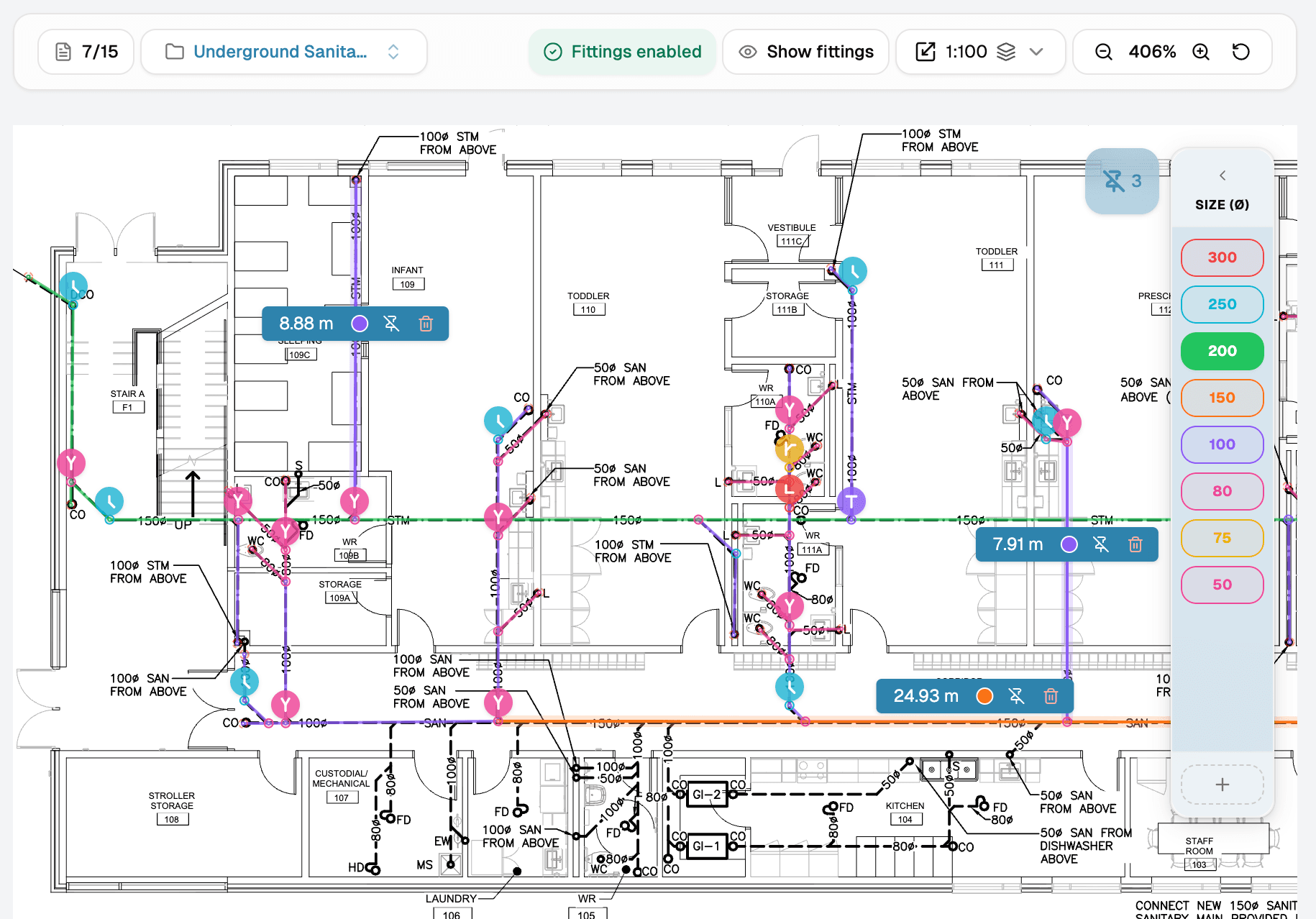 Estix Takeoff Calculator — measure and calculate pipe lengths on project drawings